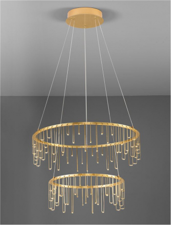 Lustra Nova Luce STELLAR 9186968 LED 41W 3000K 3317lm Matt Brass Gold Copper Triac Dimmable IP20 [4]