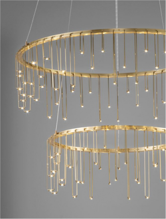 Lustra Nova Luce STELLAR 9186968 LED 41W 3000K 3317lm Matt Brass Gold Copper Triac Dimmable IP20 [5]