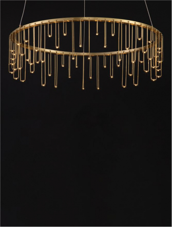 Lustra Nova Luce STELLAR 9186974 LED 26W 3000K 1981lm Matt Brass Gold Copper Triac Dimmable IP20 [4]