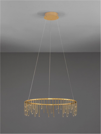 Lustra Nova Luce STELLAR 9186974 LED 26W 3000K 1981lm Matt Brass Gold Copper Triac Dimmable IP20 [3]