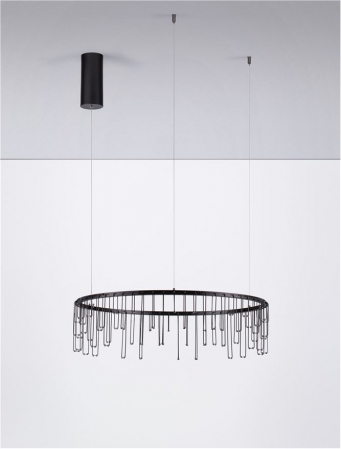 Lustra Nova Luce STELLAR 9186975 LED 25W 3000K 1875lm Black Chrome Copper  Triac Dimmable IP20 [1]