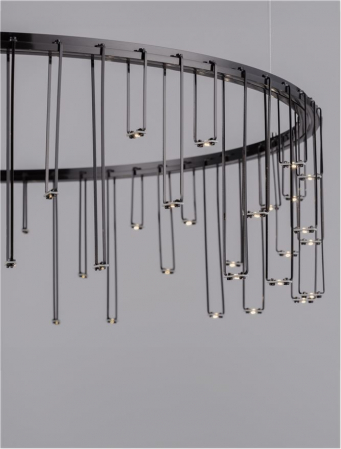 Lustra Nova Luce STELLAR 9186975 LED 25W 3000K 1875lm Black Chrome Copper  Triac Dimmable IP20 [4]