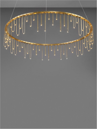 Lustra Nova Luce STELLAR 9186976 LED 31W 3000K 2563lm Matt Brass Gold Copper Triac Dimmable IP20 [3]