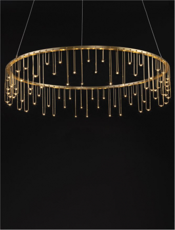 Lustra Nova Luce STELLAR 9186976 LED 31W 3000K 2563lm Matt Brass Gold Copper Triac Dimmable IP20 [4]