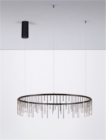 Lustra Nova Luce STELLAR 9186977 LED 30W 3000K 2422lm Black Chrome Copper  Triac Dimmable IP20 [3]