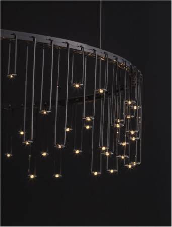 Lustra Nova Luce STELLAR 9186977 LED 30W 3000K 2422lm Black Chrome Copper  Triac Dimmable IP20 [4]