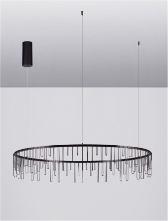 Lustra Nova Luce STELLAR 9186979 LED 36W 3000K 3073lm Black Chrome Copper  Triac Dimmable IP20 [2]