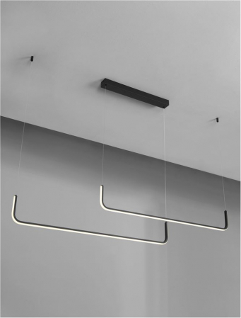 Lustra Nova Luce STRITA 9006088 LED 40W 3000K 2857lm Sandy Black Aluminium Triac Dimmable IP20 [4]