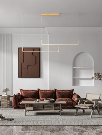 Lustre - Lustra Nova Luce STRITA 9006089 LED 40W 3000K 2857lm Brush Gold Aluminium  Triac Dimmable IP20