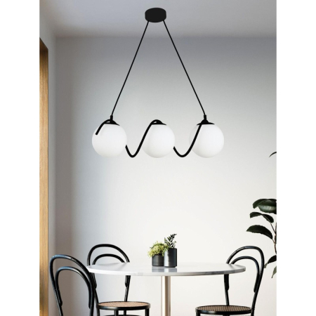 ILUMINAT - Lustra OEM LED E27 Metal+Acril Black  600 x 1000 x150mm