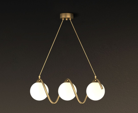 ILUMINAT - Lustra OEM LED E27 Metal+Acril Gold  600 x 1000 x150mm