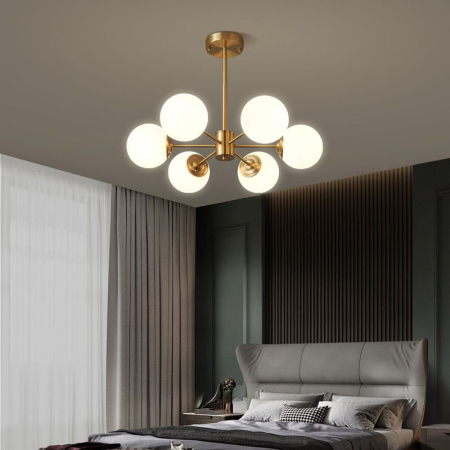 ILUMINAT - Lustra OEM LED E27 Metal+Acril Gold  D490x600mm