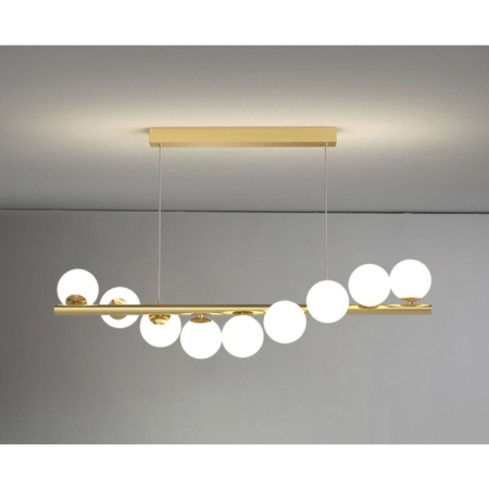 ILUMINAT - Lustra OEM LED G9 Metal+Acril Gold D1450mm x 300mm x H1000mm
