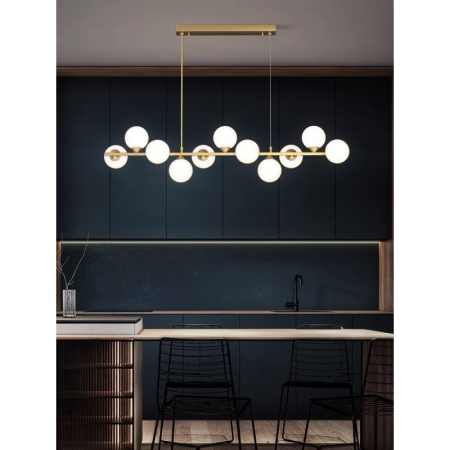 Lustra OEM LED G9 Metal+Acril Gold  1000x 1100 x240mm [3]