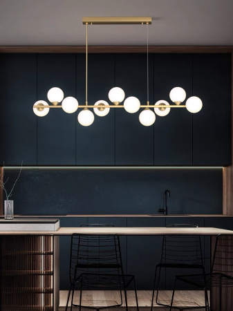 ILUMINAT - Lustra OEM LED G9 Metal+Acril Gold  1000x 1100 x240mm