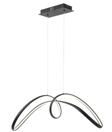 ILUMINAT - Lustra OEM LED integrat 108W 5000lm CCT (3000K+4000K+6500K) Metal+Acril Black  930 X 360 X 1200mm