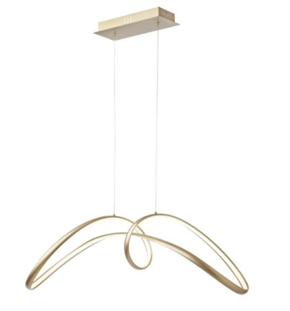 ILUMINAT - Lustra OEM LED integrat 108W 5000lm CCT (3000K+4000K+6500K) Metal+Acril Gold  930 X 360 X 1200mm