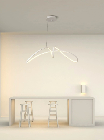 Lustra OEM LED integrat 108W 5000lm CCT (3000K+4000K+6500K) Metal+Acril White  930 X 360 X 1200mm [1]