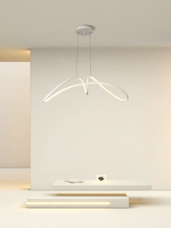 Lustra OEM LED integrat 108W 5000lm CCT (3000K+4000K+6500K) Metal+Acril White  930 X 360 X 1200mm [3]