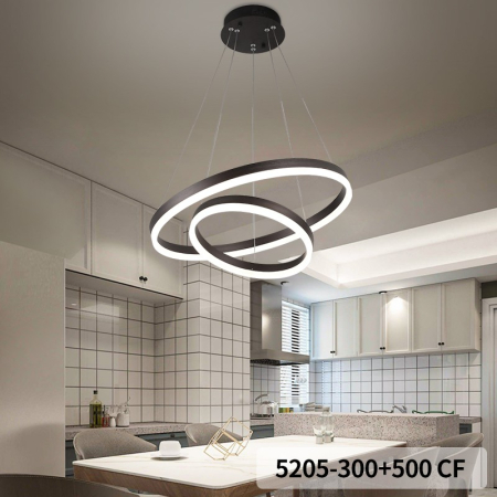 ILUMINAT - Lustra OEM LED integrat 43W CCT (3000K+4000K+6500K) Metal+Acril 500 x 500 x1000mm