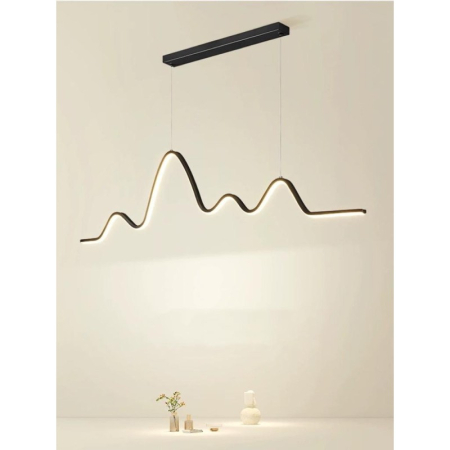 ILUMINAT - Lustra OEM LED integrat 64W 3000lm CCT (3000K+4000K+6500K) Metal+Acril Black  L1200XH800MM