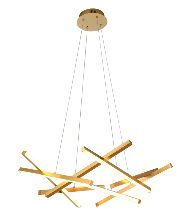 Lustra OEM LED integrat 76W 3500lm CCT (3000K+4000K+6500K) Metal+Acril Gold  D700 x H1000mm [1]