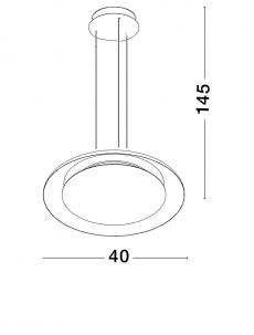 Lustra Nova Luce EPOS 9345708 Triac Dimmable Sandy White Metal & Polycarbonate LED 24W 1208lm 2700K+4000K IP20 [4]