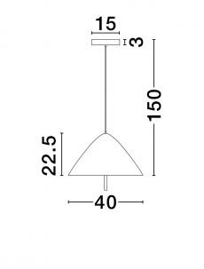 Lustra Nova Luce OROS 9695290 Sandy Wooden Color Metal & Acrylic LED 17W 917lm 3000K IP20 [4]