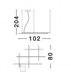 Lustra PACE Nova Luce 9002056 LED 83 W, 4847 lm, 3000K IP20 Sandy Black [4]
