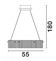 Lustra PAULINE Nova Luce 9695261 LED 37 W, 2646 lm, 3000K IP20 Sandy Black  [1]