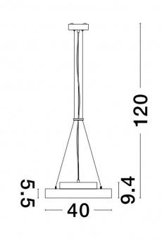 Lustra PERFECT Nova Luce 9058120 24W 2341Lm IP20 TRIAC Dimmable  2700K-6000K IP20 Sandy Black  [3]