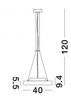 Lustra PERFECT Nova Luce 9060100 LED 24 W , 2341 lm, 3000K IP20 Sandy White [1]