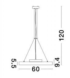 Lustra PERFECT Nova Luce 9060400 LED 40 W , 4491 lm, 3000K IP20 Sandy Black  [1]