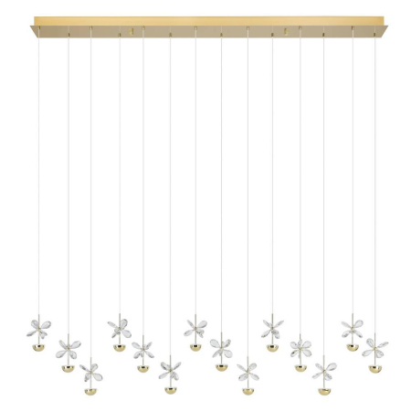 ILUMINAT - Lustră PIANOPOLI 3 LED 14X2.3W IP20 390317, lumină caldă, oțel alamă