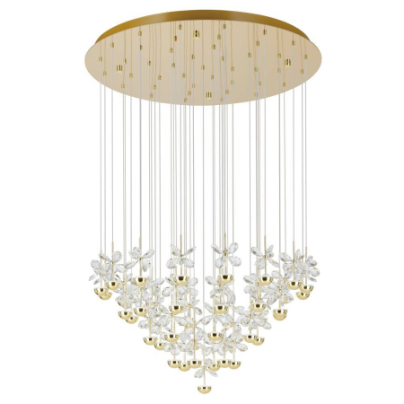 ILUMINAT - Lustră PIANOPOLI 3 LED 43X1.8W IP20 390312, lumină caldă, oțel alamă