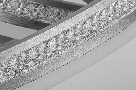 Lustra Rabalux Avalon LED 75W 4730lm 4000K metal acril aluminiu șlefuit alb IP20 [4]