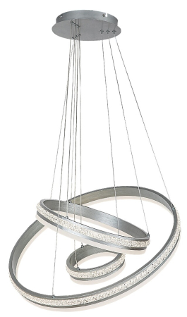 Lustra Rabalux Avalon LED 75W 4730lm 4000K metal acril aluminiu șlefuit alb IP20 [1]