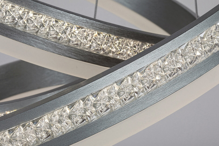 Lustra Rabalux Avalon LED 75W 4730lm 4000K metal acril aluminiu șlefuit alb IP20 [3]