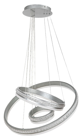 Lustra Rabalux Avalon LED 75W 4730lm 4000K metal acril aluminiu șlefuit alb IP20 [2]