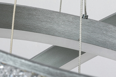 Lustra Rabalux Avalon LED 75W 4730lm 4000K metal acril aluminiu șlefuit alb IP20 [5]