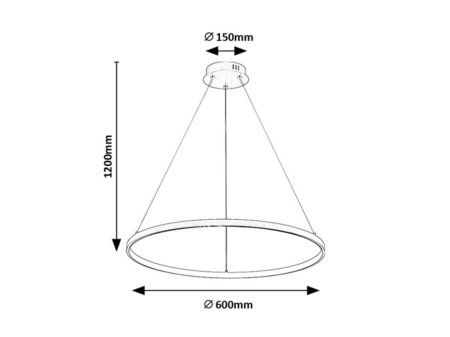 Lustra Rabalux Beliza LED 55W 4100lm 3000K metal gold stil, IP20 72347 [5]