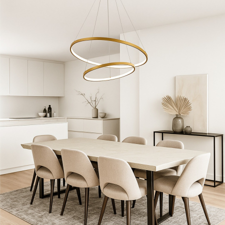 Lustra Rabalux Beliza LED 75W 6100lm 3000-6500K metal silicon auriu alb IP20 [9]