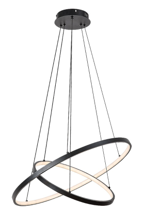Lustre - Lustra Rabalux Beliza LED 75W 6100lm 3000-6500K metal silicon negru alb IP20