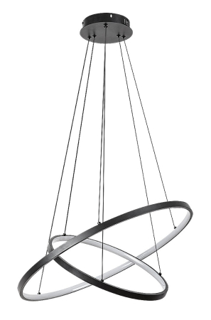 Lustra Rabalux Beliza LED 75W 6100lm 3000-6500K metal silicon negru alb IP20 [1]