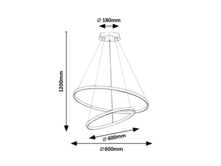Lustra Rabalux Beliza LED 75W 6100lm 3000-6500K metal silicon negru alb IP20 [9]