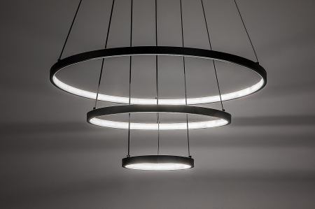 Lustra Rabalux Beliza LED 90W 7200lm 3000-6500K metal silicon negru alb IP20 [5]