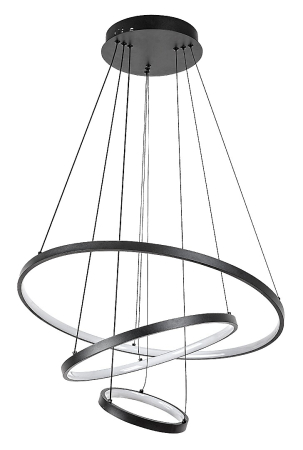 Lustra Rabalux Beliza LED 90W 7200lm 3000-6500K metal silicon negru alb IP20 [1]