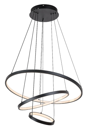 Lustre - Lustra Rabalux Beliza LED 90W 7200lm 3000-6500K metal silicon negru alb IP20