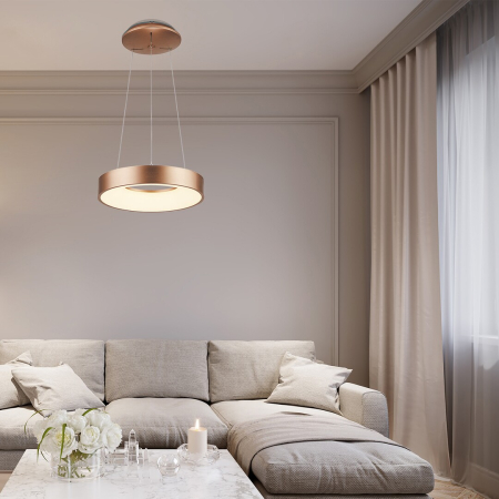 Lustra Rabalux Carmella LED 50W 3350lm 4000K metal acril auriu alb IP20 [3]