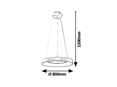 Lustra Rabalux Carmella LED 80W 6335lm 4000 metal gold stil modern 230V, 50Hz IP20 5055 [5]